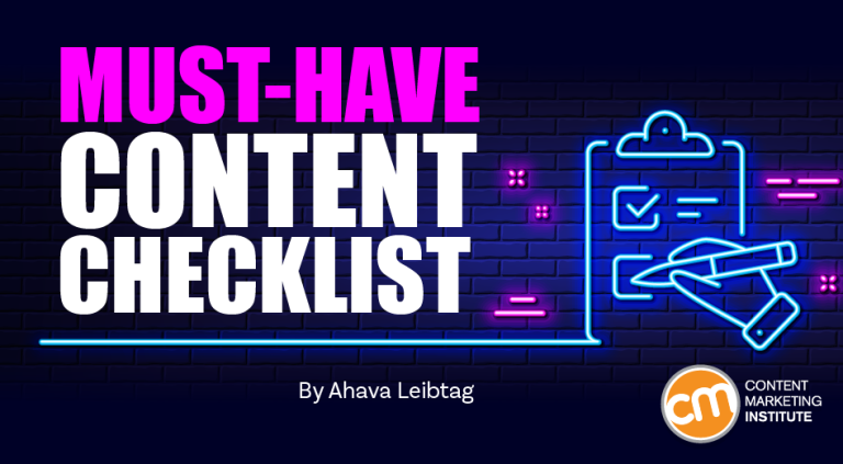 must have valuable content checklist